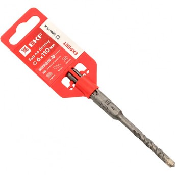 Бур по бетону EKF EXPERT SDS-plus 6х110 мм (4 резца) (4S спираль)