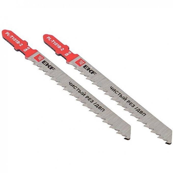 Пилка для электролобзика прямые EKF T101B (чистовой рез по ДВП)(SK5) (уп.2шт) Expert pl-t101b-2