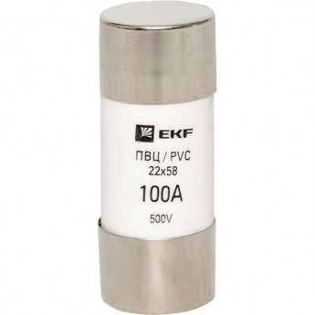 Плавкая вставка цилиндрическая EKF PROXIMA ПВЦ (22х58) 100А