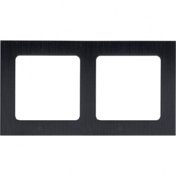 Рамка 2-местная EKF PROXIMA СТОГКОЛЬМ металлическая черная