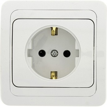 Розетка 1-местная EKF PROXIMA ЛОНДОН с заземлением 16А белая