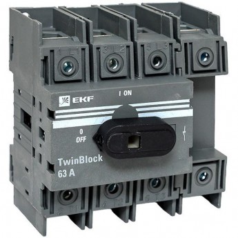 Рубильник EKF 63A 4P c рукояткой управления для прямой установки TwinBlock