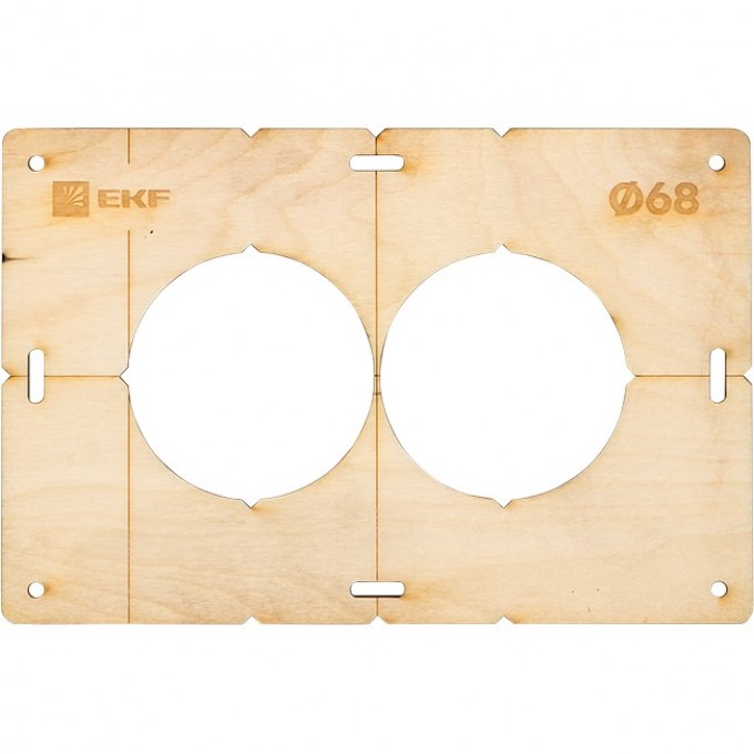 Шаблон для подрозетников c 2 отв. EKF EXPERT диаметр 68 мм sh-d68-2