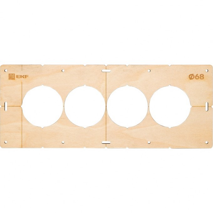 Шаблон для подрозетников c 4 отв. EKF EXPERT диаметр 68 мм sh-d68-4