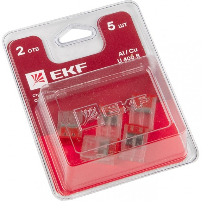 Строительно-монтажная клемма EKF PROXIMA СМК 2273-242 (с пастой) 2 отверстия 0,5-2.5 мм2 блистер (5шт.) plc-smk-2273-242b
