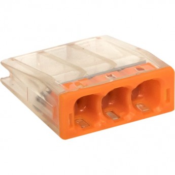 Строительно-монтажная клемма EKF PROXIMA СМК 2273-243 (с пастой) 3 отверстия 0,5-2.5мм2