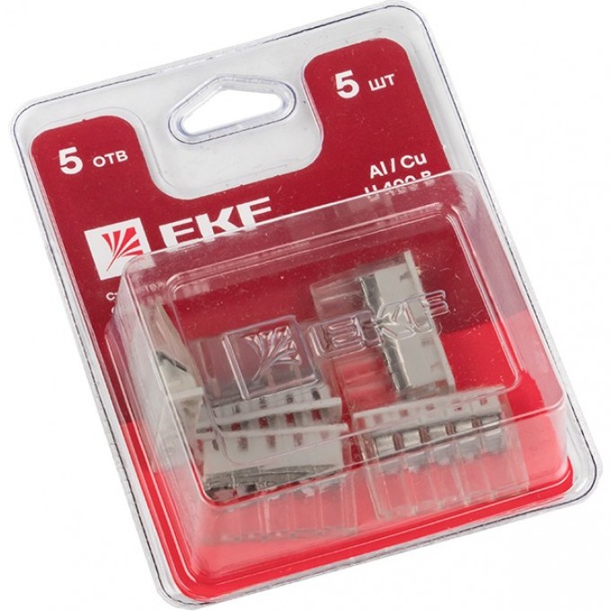 Строительно-монтажная клемма EKF PROXIMA СМК 2273-245 (с пастой) 5 отверстий 0,5-2.5 мм2 блистер (5шт.) plc-smk-2273-245b