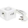 Удлинитель EKF "Куб" 2 гнезда 2USB 2.4А+Type C + ночник 1.3 м 1кв.мм UBA-CUB-2-TC